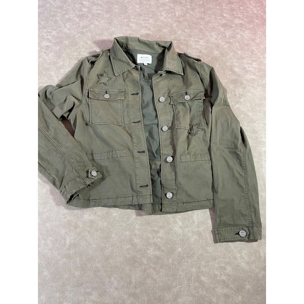 McGuire Camo Green Military Style Button Down Jacket Size L‎